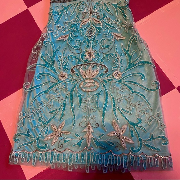 Sue Wong vintage blue beaded dress. - Picture 4 of 4